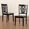 Baxton Studio Gervais Modern Two-Tone Dark Brown and Walnut Brown Finished Wood 2-PC Dining Chair Set 178-11384-Zoro - alternate 8